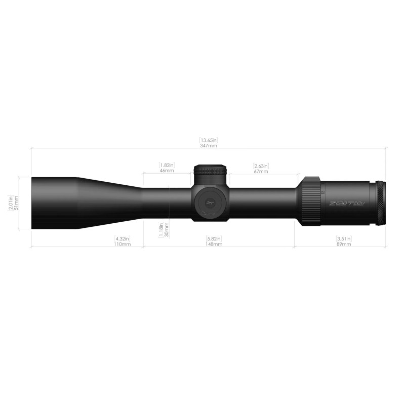 Cannocchiale ZeroTech Thrive 3-12x44 con torretta della parallasse