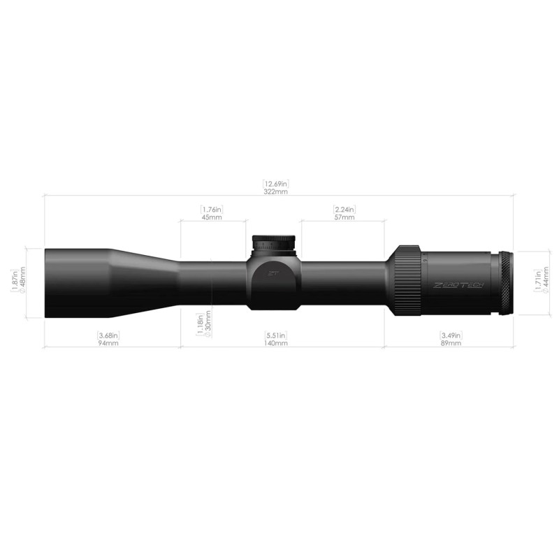Cannocchiale ZeroTech Thrive 3-9x40 con reticolo ZEROPLEX