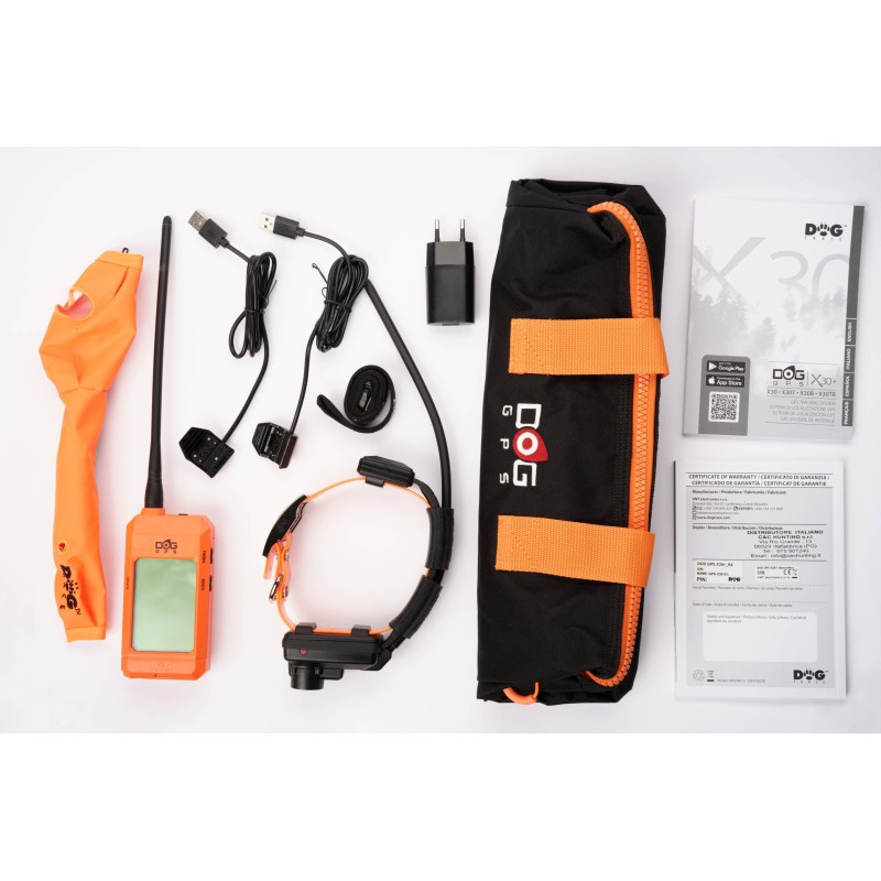 Kit Dogtrace DOG GPS X30B con collare beeper e palmare